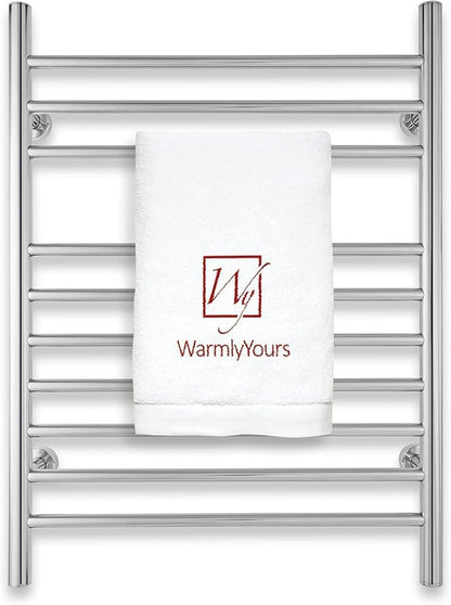 Heated Towel Rack, 10-Bar Wall-Mounted Electric Towel Warmer, Polished