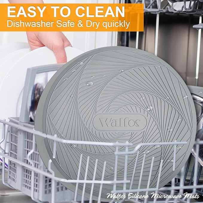 Silicone Microwave Mats, Walfos Heat Resistant Multi-Purpose Microwave Trivet