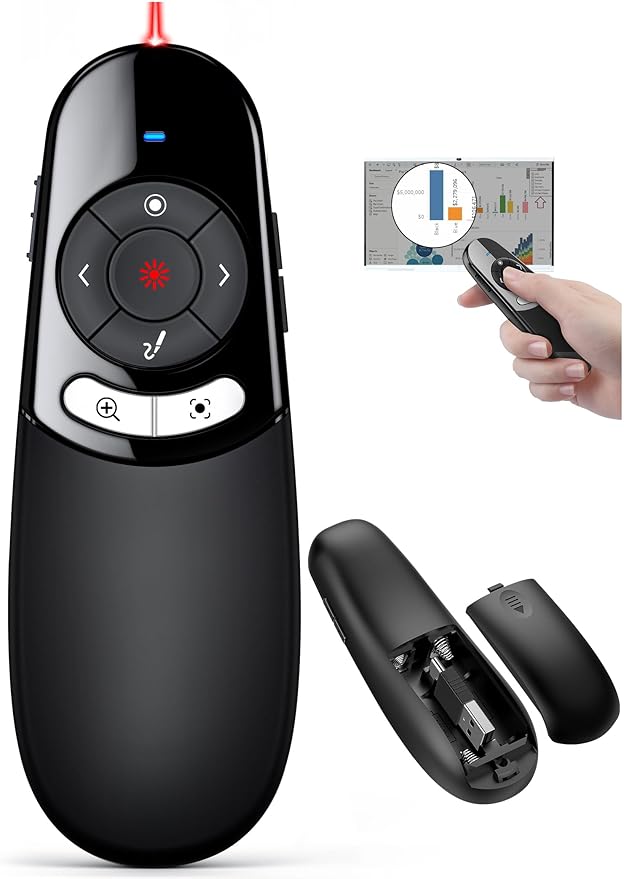 Physical and Digital Pointer Presentation Clicker