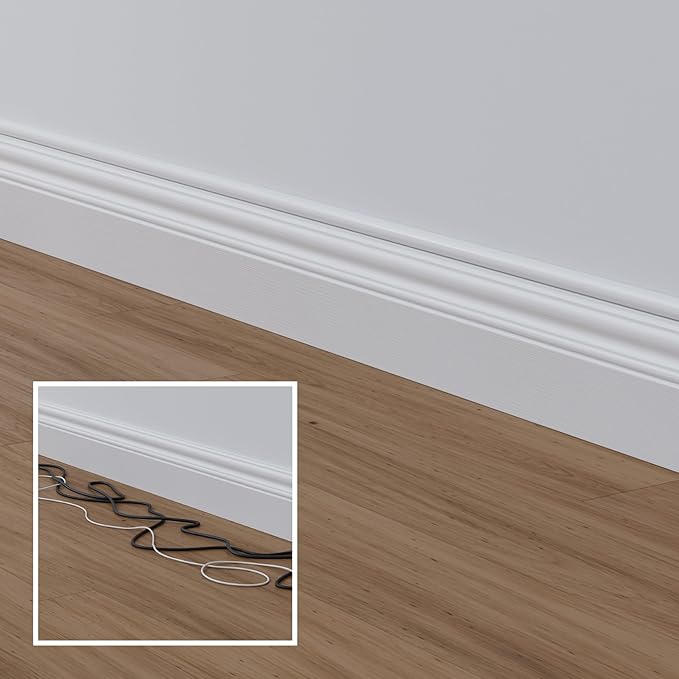 D-Line Half Round Cord Hider, Patented Cable Cover, Hide TV Wall Mount Wires