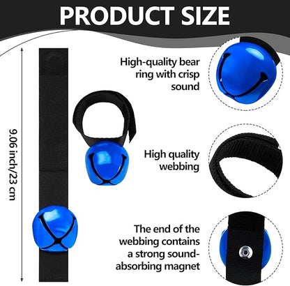 4 Sets Bear Bells with Whistle for Hiker, Loud Bear Bell with Emergency Whistle, Bear Bells for Hiking, Outdoor Camping, Survival, Biking, Fishing, Climbing, Hunting, Pet Tracker