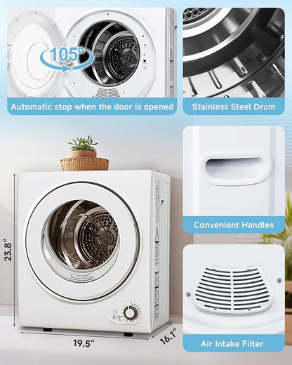 110V Portable Dryer – 850W Compact Clothes Dryer