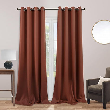 KOUFALL 108 Inch Long Blackout Curtains Thermal Insulated Light Blocking Extra