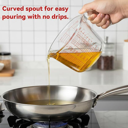6 Pcs Glass Measuring Cups Set