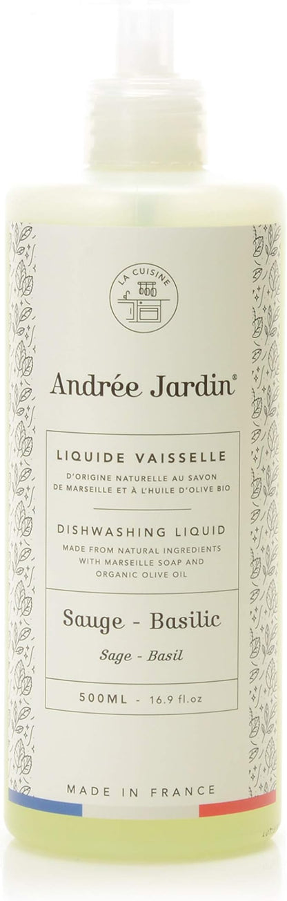 Andree Jardin Dish Washing Liquid - Sage & Basil, 500 ml