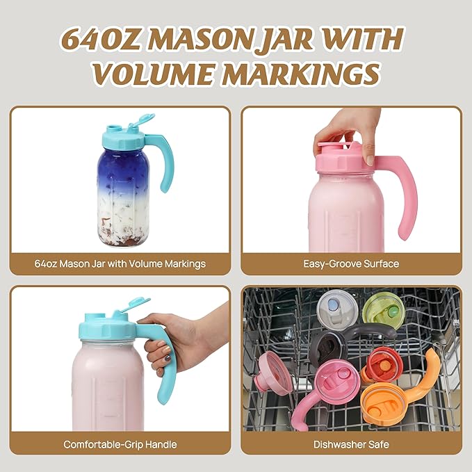 Soligt Glass Mason Jar Pitchers