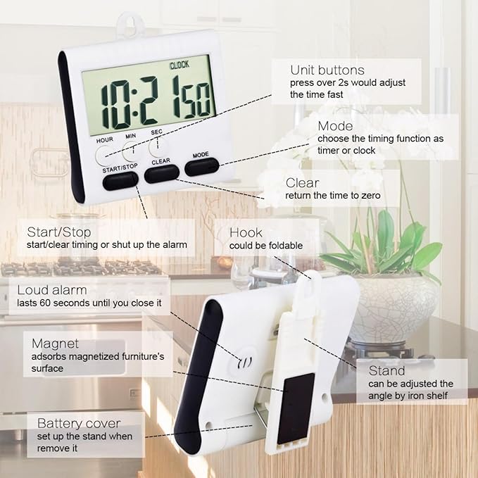 Xuhal 25 Pack 24 Hours Kitchen Timer