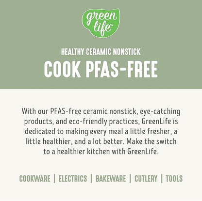 GreenLife Rice Cooker with Removable PFAS-Free Ceramic Nonstick Pot, 3-Cups