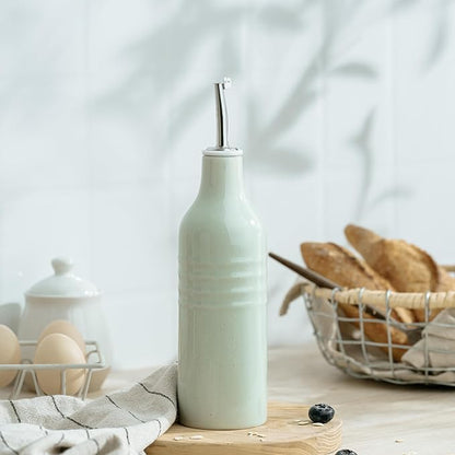 famiware Jupiter 16oz Ceramic Olive Oil Dispenser Bottle, 1 Piece Oil Dispenser