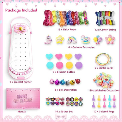 Friendship Bracelet Making Kit for Girls-DIY Bracelets Maker Art & Craft Kits for Kids-Jewelry String Braiding Set Toys for Age 6 7 8 9 10 11 12 Year Old Girl Advent Calendar Christmas Birthday Gifts