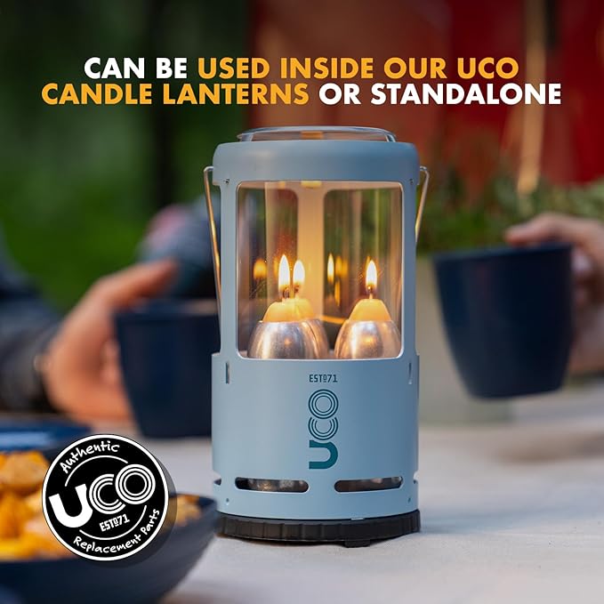 UCO 12-Hour Natural Beeswax Long-Burning Candles for UCO Candle Lanterns and Emergency Preparedness, Made in USA
