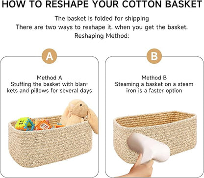 MiniArk Small Storage Baskets for Organizing | Closet Organizer Bins | Shelf
