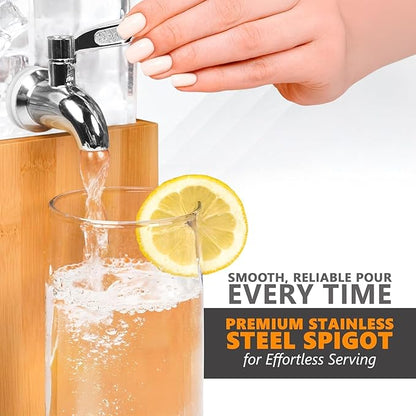 ACRYLIC Drink Dispenser- 1.25 GALLON Beverage Dispenser