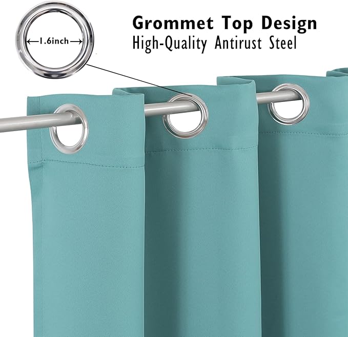 ChrisDowa Blackout Curtains 72 inches Long