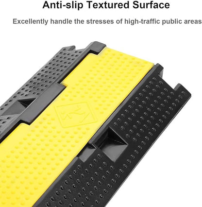Reliancer 3 Pack Dual Channel Rubber Cable Protector Ramp 2 Channel Traffic
