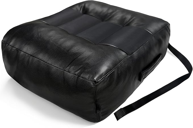 Adult Booster Car Seat Cushion for Office Chair & Driving 17.7"x15.7"x5.9" Thick Car Seat Cushion with Handle & Non-Slip Base Ergonomic Support Improved View