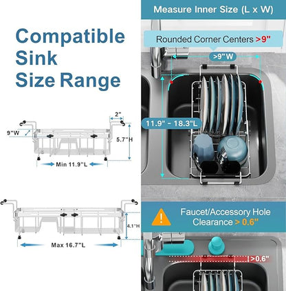 GSlife Small Sink Dish Drying Rack