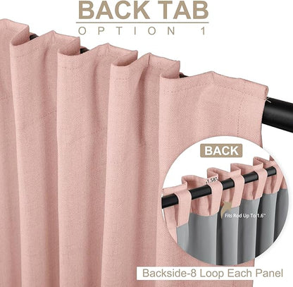 100% Blackout Shield Linen Blackout Curtains