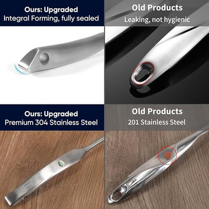 Newness Slotted Spoon, 304 Stainless Steel Widen Skimmer