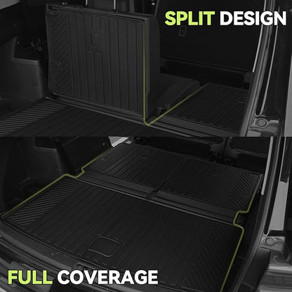 Tongama-Floor Mats for 2021-2026 Kia Sorento PHEV & Hybrid 7 Seats/Bench Seat, All Weather TPE Trunk Mat with Backrest Mat & 2nd Row Backrest Mats & Cargo Net & Door Sill Guards