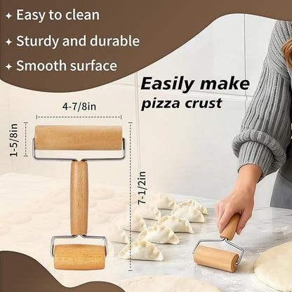 Pizza Rolling Pin Small Rolling Pin Wooden Dough Roller Non Stick Pizza Dough