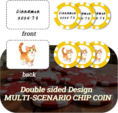 12 Grams Perfessional Customized Clay Poker Chips 30-500 PCS Personalized Casino Chips with Logo & Design 40MM Custom Casino Chips Custom Golf Ball Makers Chips(D)