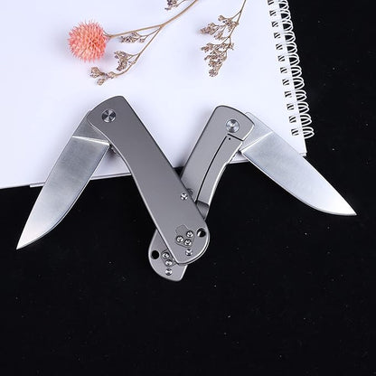 Masalong kni245 Pocket Liner Lock Flipper Knife for Men Women, Sharp Camping Hiking Hunting Survival Outdoor Knife EDC