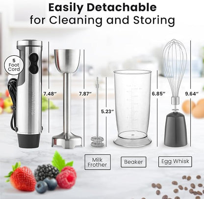 Zulay 4-in-1 Immersion Stick Mixer Hand Blender