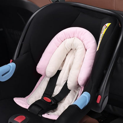 COOLBEBE New 2-in-1 Babybody Supports for Baby Newborn Infants - Extra Soft Stroller Cushion Pads Car Seat Insert, Seasons, Pink