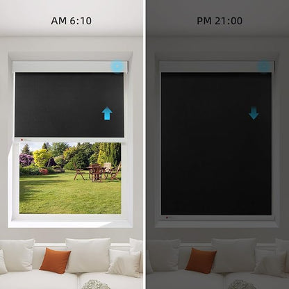 ZSTARR Motorized Smart Blind for Window, Automatic Blackout Roller Shade