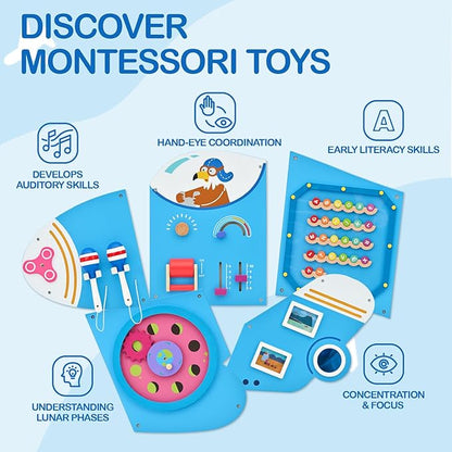 Monläurd® Wooden Airplane Activity Wall Panel
