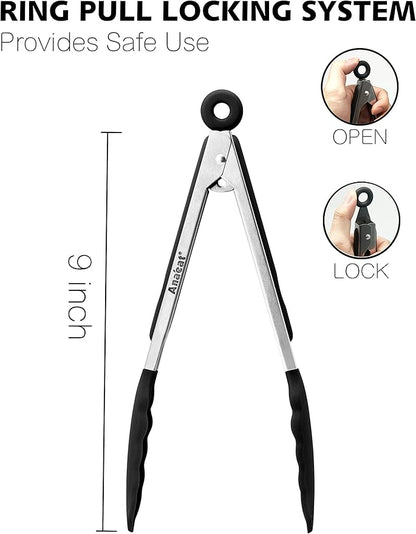 Anaeat Non-Stick Silicone Locking Tong