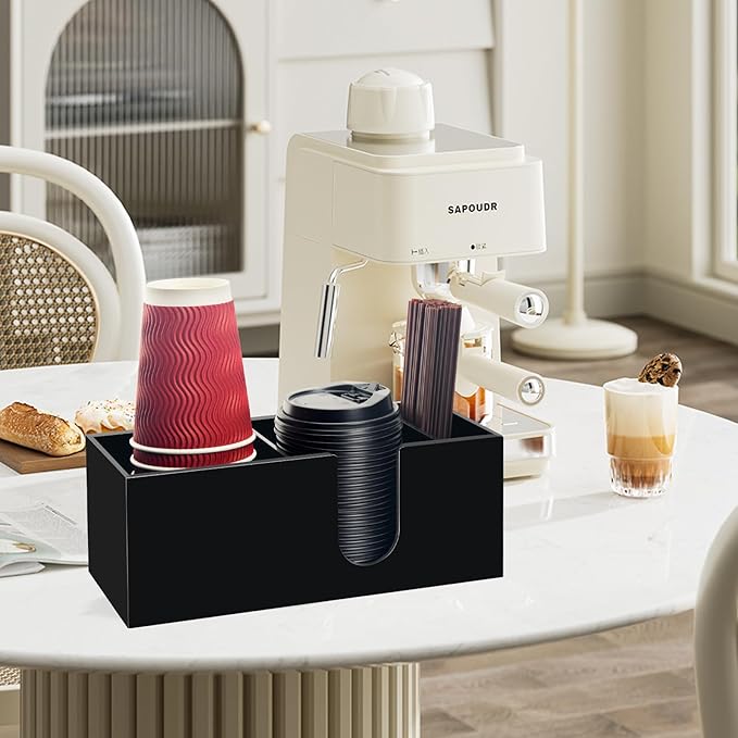 Coffee Bar Accessories and Organizer, Disposable Cup Holder