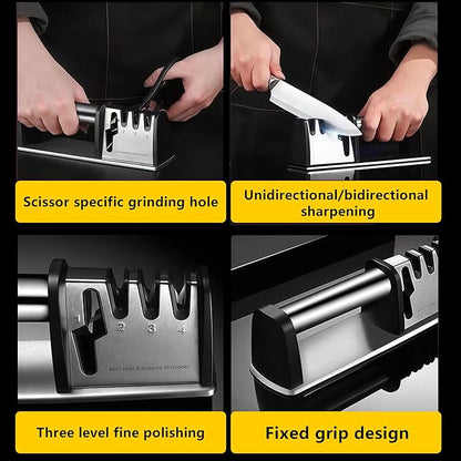 Knife Sharpeners, 4 in 1 Professional Chef's Kitchen Knife Accessories