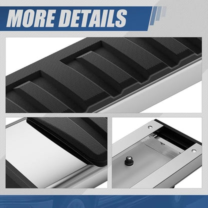 Auto Dynasty 6.75" Running Boards for Truck 2007-2019 Chevy Silverado/GMC Sierra 1500 2500HD 3500HD Crew Cab, Stainless Steel Side Steps, Chrome Nerf Bars Step Rails