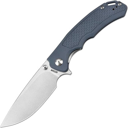 ARTISANCUTLERY Tradition V2 Pocket Knife, 3.58" S35VN Steel Blade with G10 Handle for Men Women(1702M Blue)