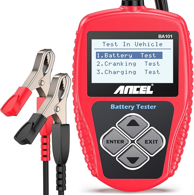 ANCEL BA101 Car Battery Tester, 12V Digital Automotive Alternator Meter
