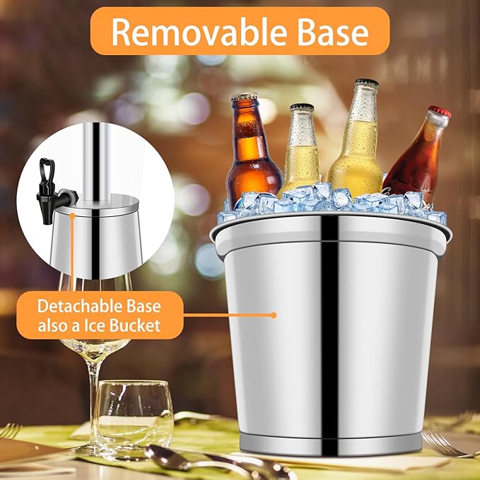 FULIYE Beverage Dispenser with Stand, Drink Dispensers