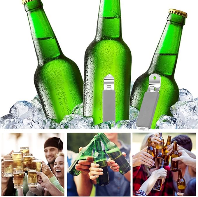 3 Pieces Magnetic Bottle Openers Can Opener Classic Beer Opener Stainless Steel