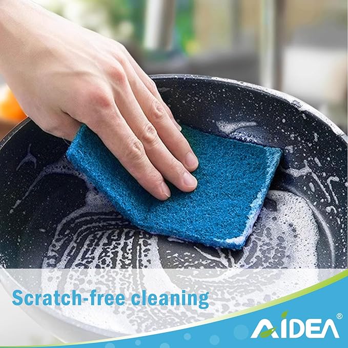 AIDEA Non-Scratch Scouring Pads, Dish Scrubber Pads