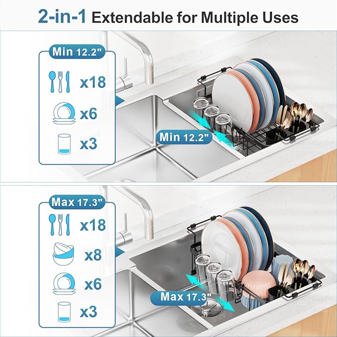 iSPECLE Small Sink Dish Drying Rack