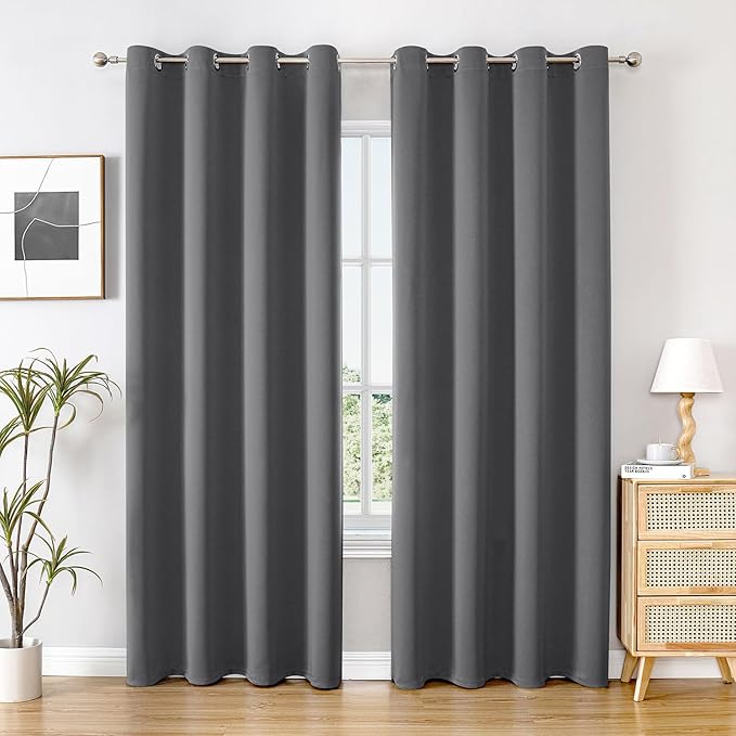 ChrisDowa Blackout Curtains 90 inches Long