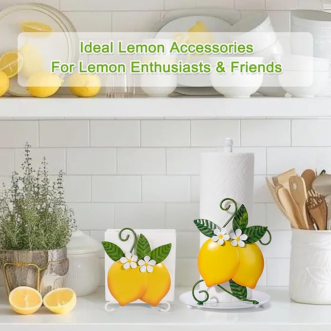 Lemon Paper Towel Roll Holder Countertop