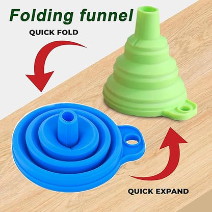 Kitchen Funnel Set of 6, Large Medium and Small, 2025 Upgrade Silicone Kitchen