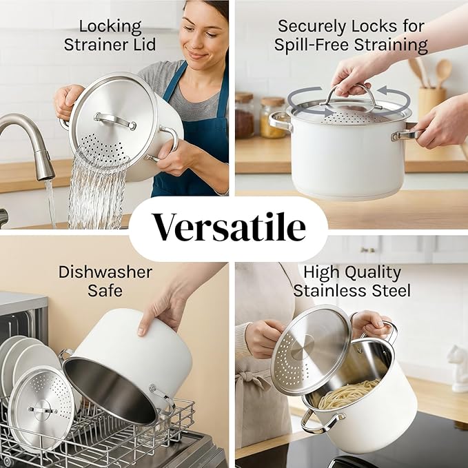 Cooler Concepts Pasta Pot with Strainer Lid