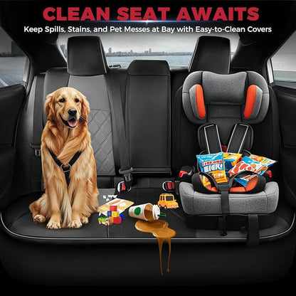 FREESOO for Toyota Corolla Seat Covers 2020-2026 SE/SE Apex Nightshade & 2023-2025 XSE & 2025 FX, Custom Car Seat Covers, Leather Car Seat Cover, Waterproof Seat Covers for Cars, Black Gray Full Set