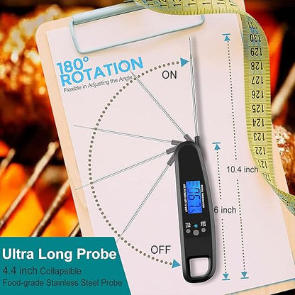 Meat Thermometer Digital, IP67 Waterproof Cooking Thermometer