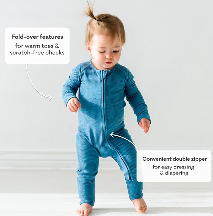 Little Sleepies Pajamas for Baby Boys & Girls, Viscose from Bamboo Baby Pajamas, Preemie & Newborn Sleepers, 2-Way Zipper PJs