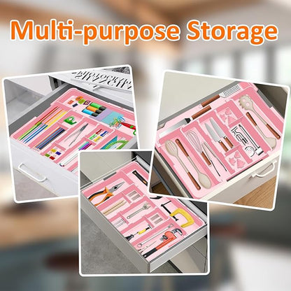 Spaclear Large Utensil Drawer Organizer Expandable Silverware Organizer