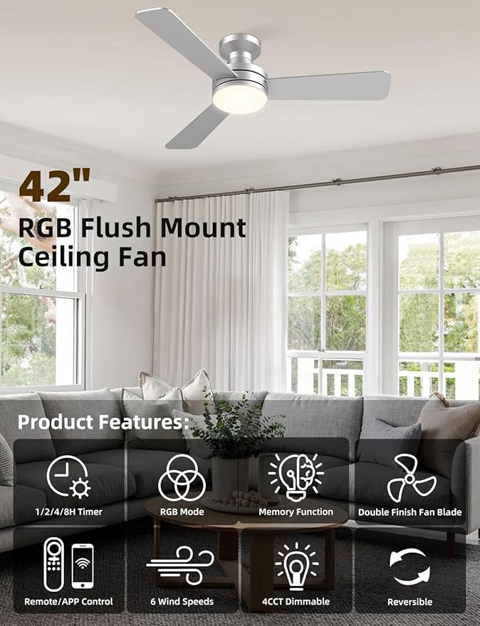 Homlit 42 inch RGB Ceiling Fan